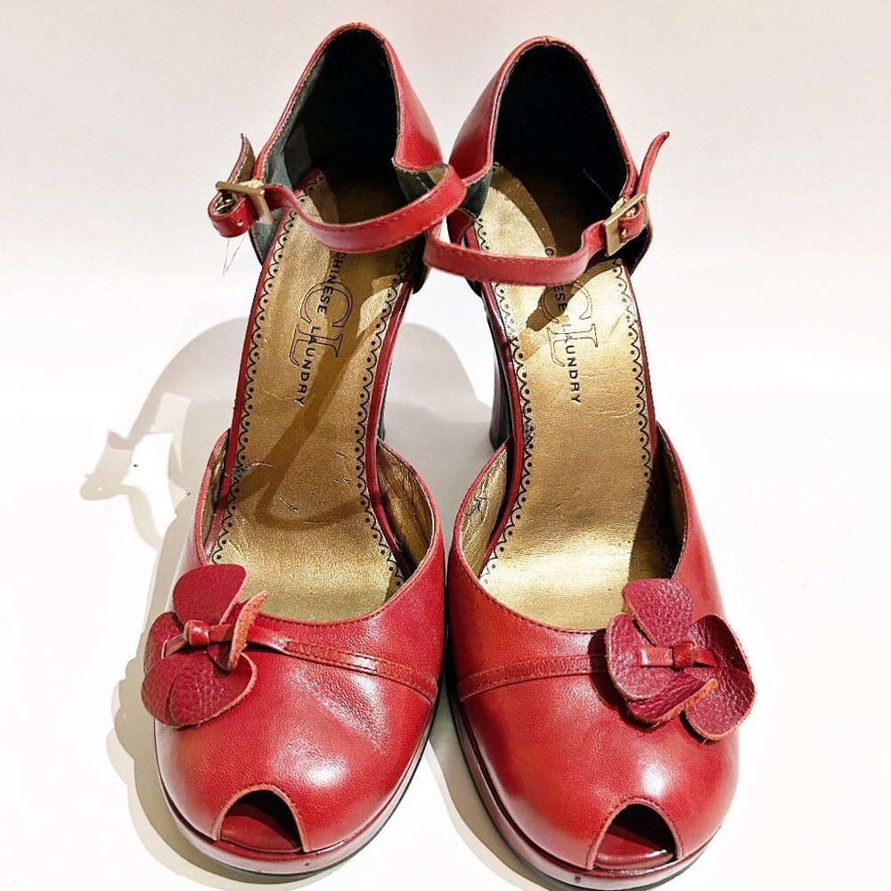 Vintage Chinese Laundry Platform Heels "BUZZ" - Picture 8 of 10